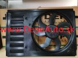 VW POLO 06/09- ventilátor chladičov 1,2TDi-1,2TSi-1,4TSi-1,6TDi/ Komplet/ s klimatizáciou