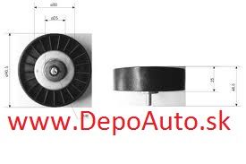 Alfa 156 9/03- vodiaca kladka drážkového remeňa /2,4JTD/ - GATES