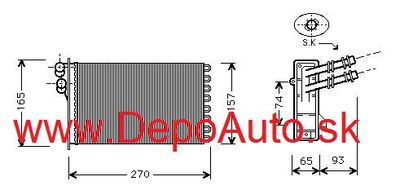 Audi A4 10/94-2/99 radiátor kúrenia /pre všetky typy/
