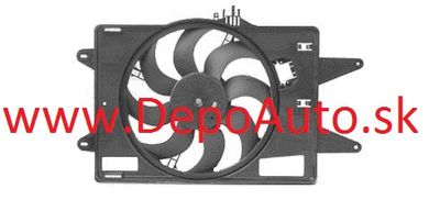 Fiat DOBLO 5/01-10/05 ventilátor chladičou 1,9D s AC