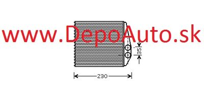 Opel SIGNUM 5/03-8/05 radiátor kúrenia /pre všetky typy/