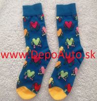 Ponožky Modré srdiečka / veľkosť od 36-41