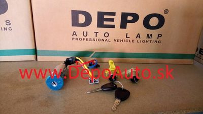 Renault KANGOO 98-03 2x zámok dverí + 2 x klúč +spinačka