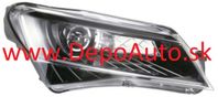 Škoda SUPERB III 5/2015- predné svetlo D3S+LED Pravé / HELLA / adaptívne diaľkové svetla