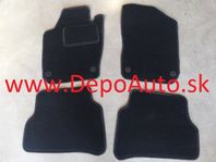 VW BEETLE 10/2011- textilné koberce čierne 4ks / guľaté príchytky /